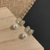 Ear Stud Women's 2021 new trendy earring clip, pure silver, Korean style, Internet celebrity, simple and cold style, high-end earrings 2 Application Scenario